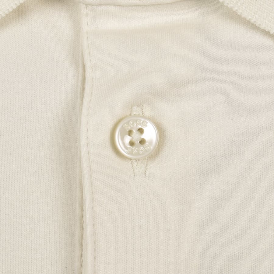 Image number 4 for BOSS Mercerised Cotton Polo T Shirt White