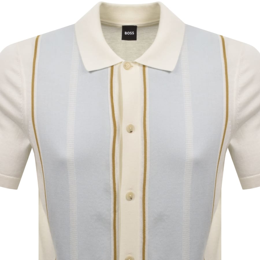 Image number 2 for BOSS C Lastro Knit Polo Shirt Open White
