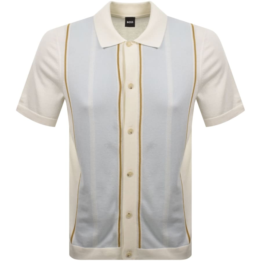 Image number 1 for BOSS C Lastro Knit Polo Shirt Open White