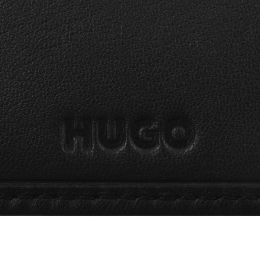 Image number 4 for HUGO Leather Folding Wallet Black