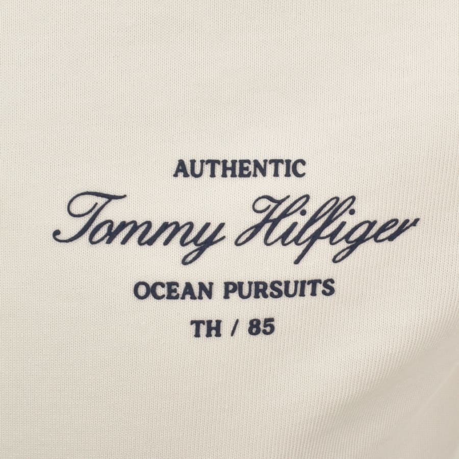 Image number 3 for Tommy Hilfiger Logo Polo T Shirt Beige