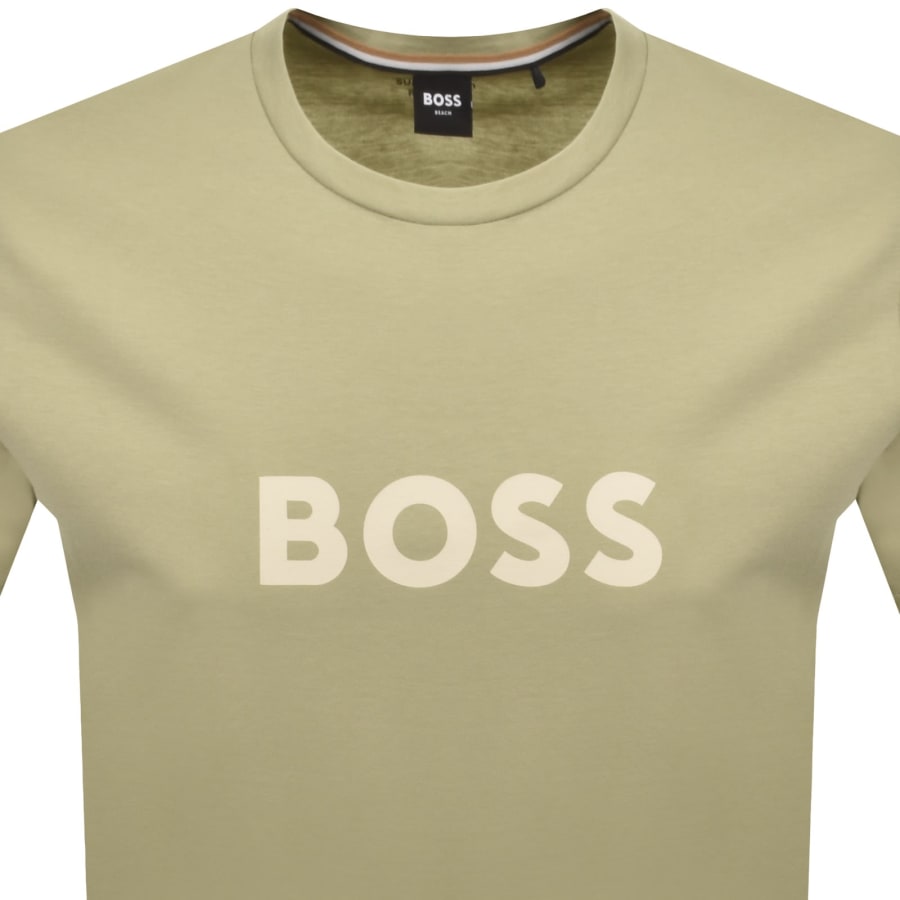Image number 2 for BOSS Beachwear Logo T Shirt Green