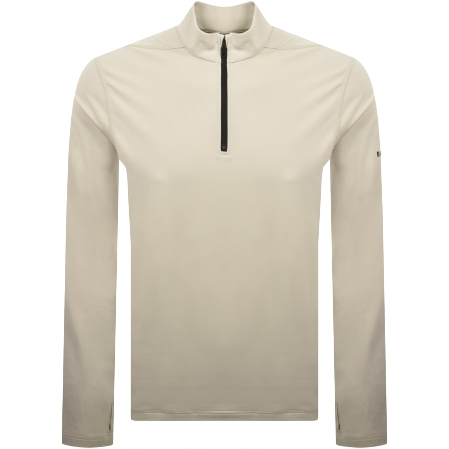 Image number 2 for BOSS Active Zip Sweatshirt Beige