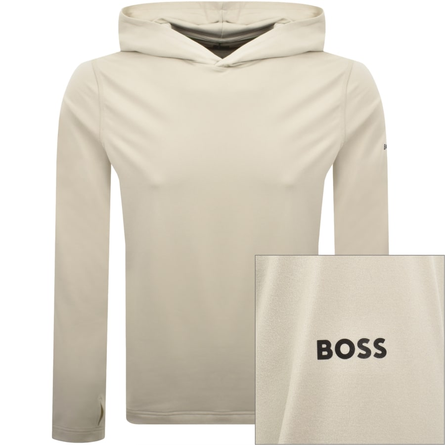 Image number 1 for BOSS Active Zip Hoodie Beige