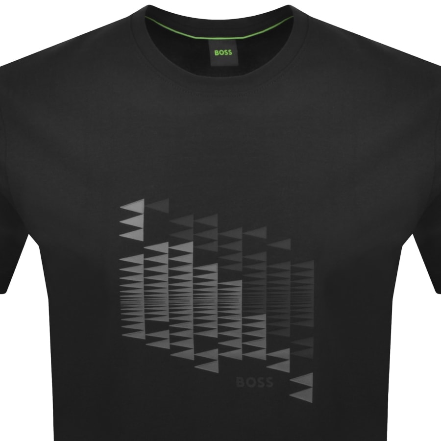 Image number 2 for BOSS Network Flag T Shirt Black