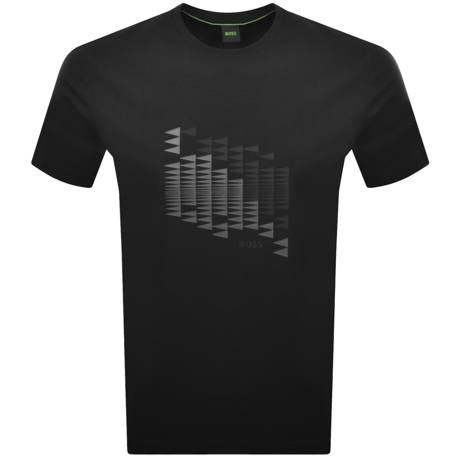 Image number 1 for BOSS Network Flag T Shirt Black