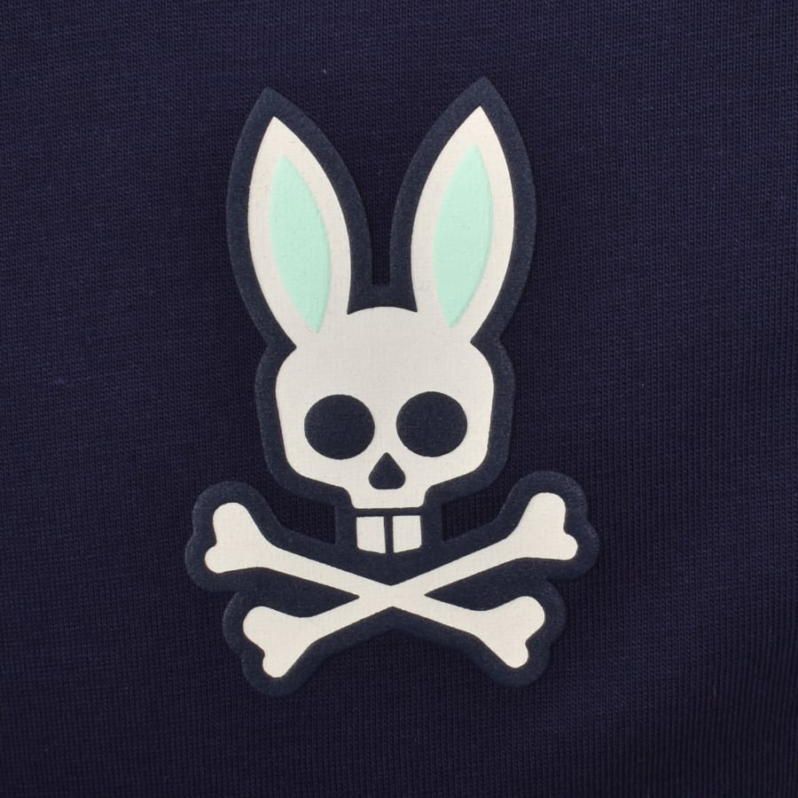 Image number 4 for Psycho Bunny Frank Back Graphic T Shirt Navy