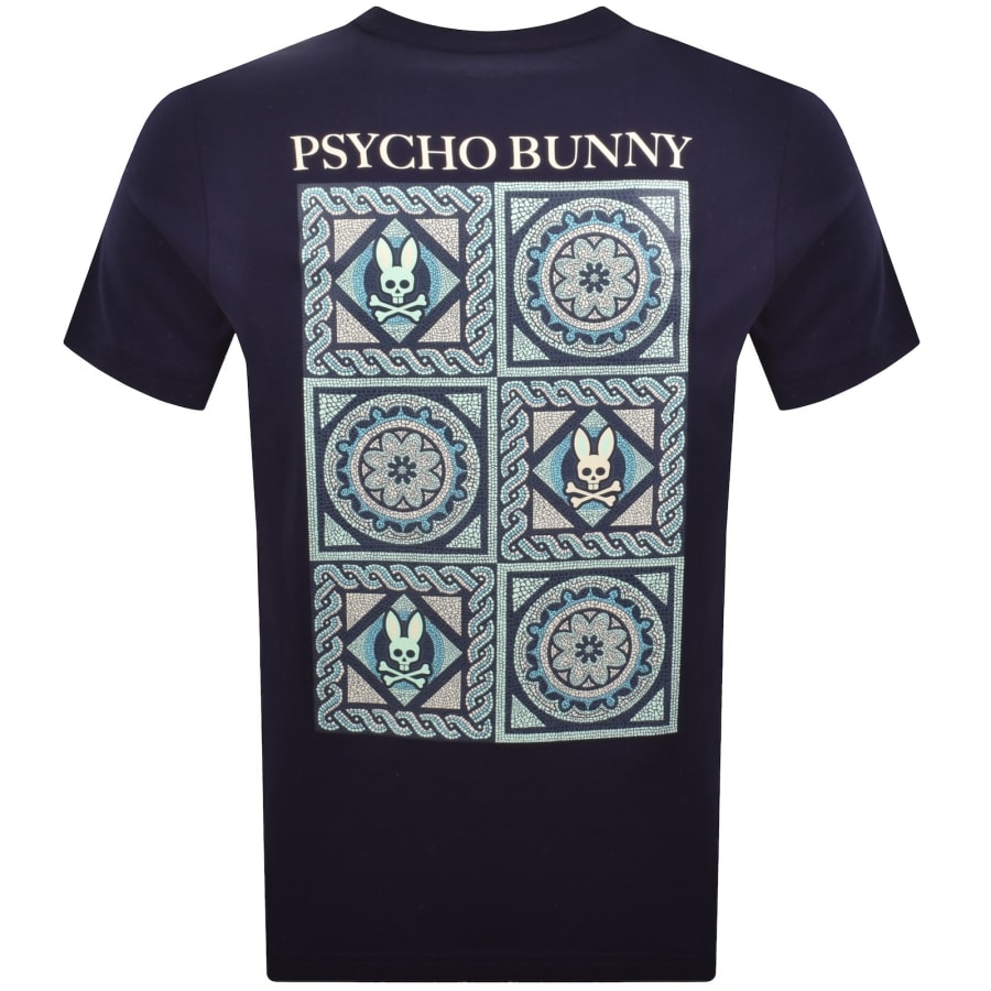Image number 5 for Psycho Bunny Frank Back Graphic T Shirt Navy