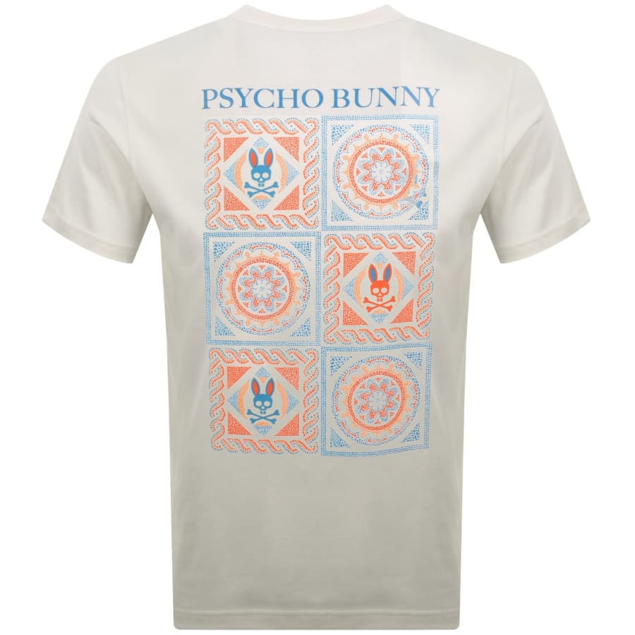 Image number 5 for Psycho Bunny Frank Back Graphic T Shirt Cream