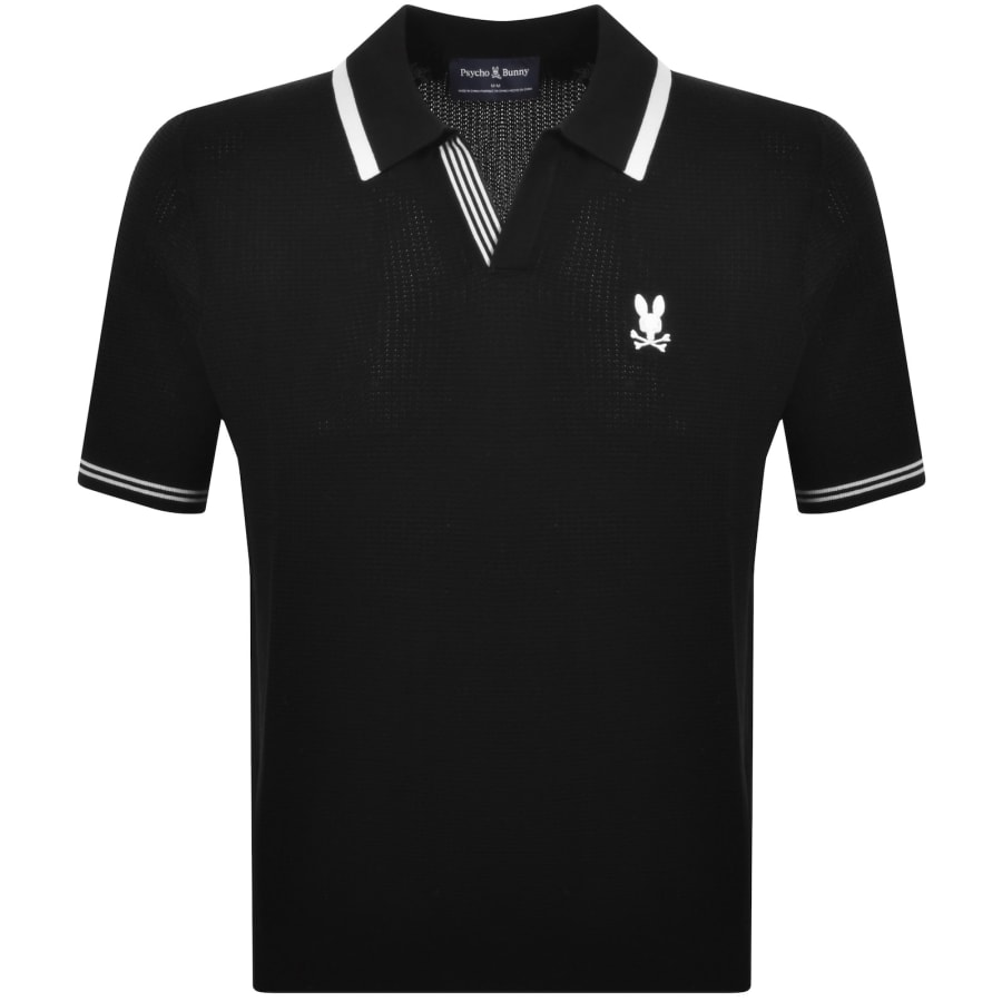 Image number 1 for Psycho Bunny Innis Knit Polo Black