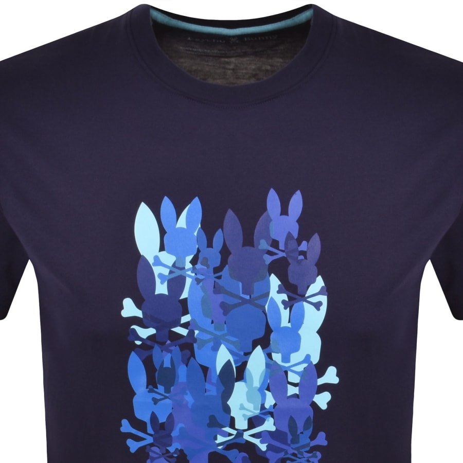 Image number 2 for Psycho Bunny Tanner Graphic T Shirt Navy