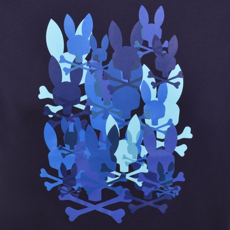 Image number 3 for Psycho Bunny Tanner Graphic T Shirt Navy