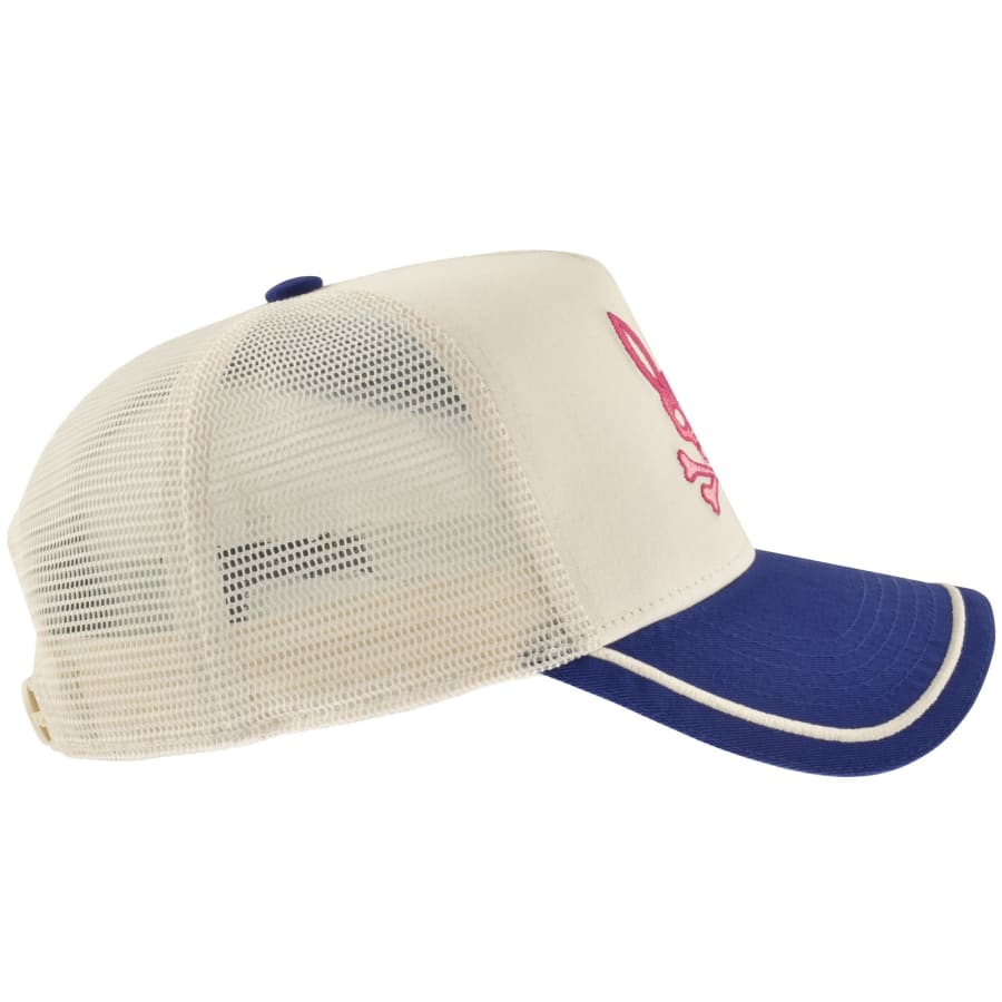 Image number 2 for Psycho Bunny Aram Trucker Cap Cream