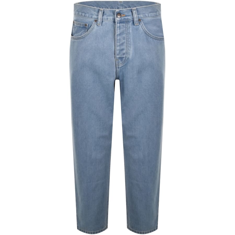 Image number 2 for Carhartt WIP Newel Relaxed Tapered Jeans Blue