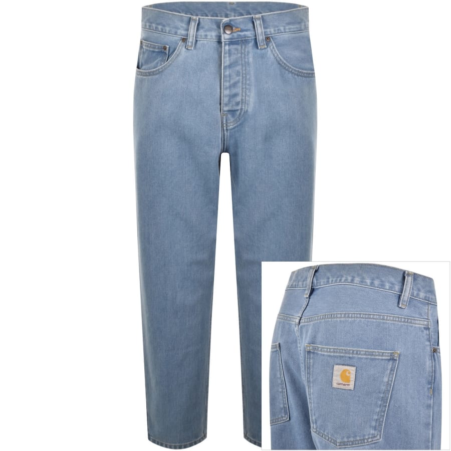 Image number 1 for Carhartt WIP Newel Relaxed Tapered Jeans Blue