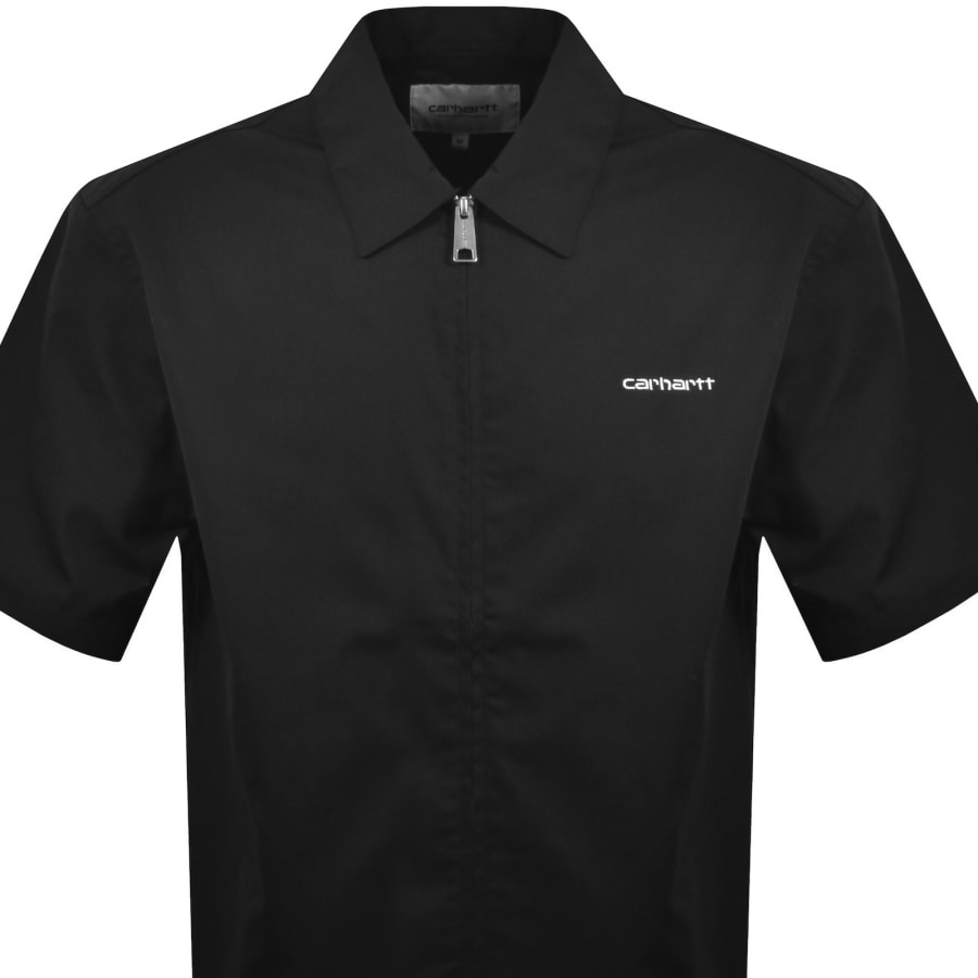 Image number 2 for Carhartt WIP Postal Zip Shirt Black