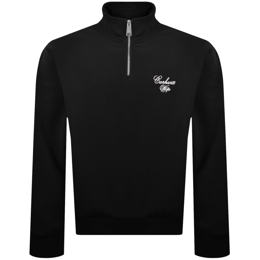 Image number 1 for Carhartt WIP Longhand Half Zip Sweatshirt Black