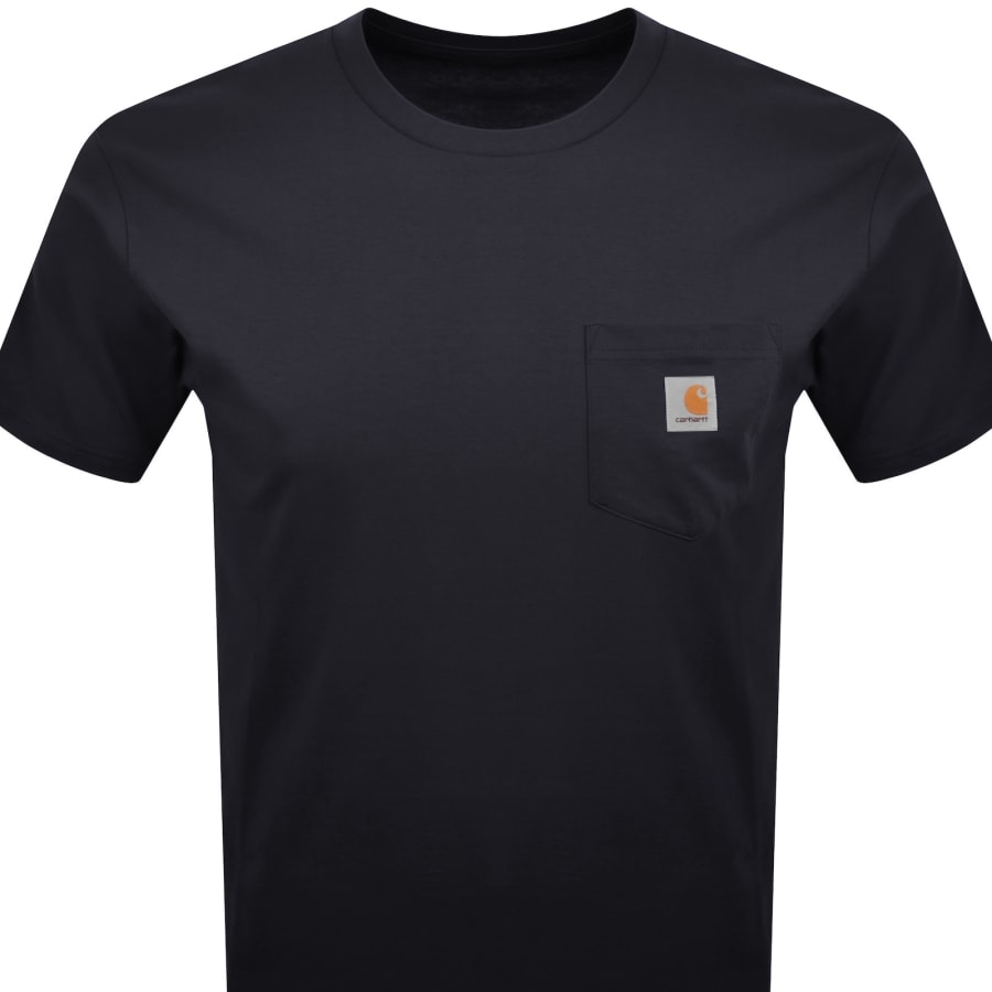 Image number 2 for Carhartt WIP Pocket Short Sleeved T Shirt Navy