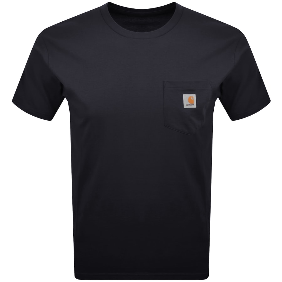 Image number 1 for Carhartt WIP Pocket Short Sleeved T Shirt Navy