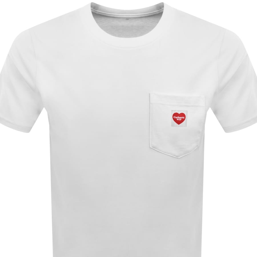 Image number 2 for Carhartt WIP Pocket Short Sleeved T Shirt White