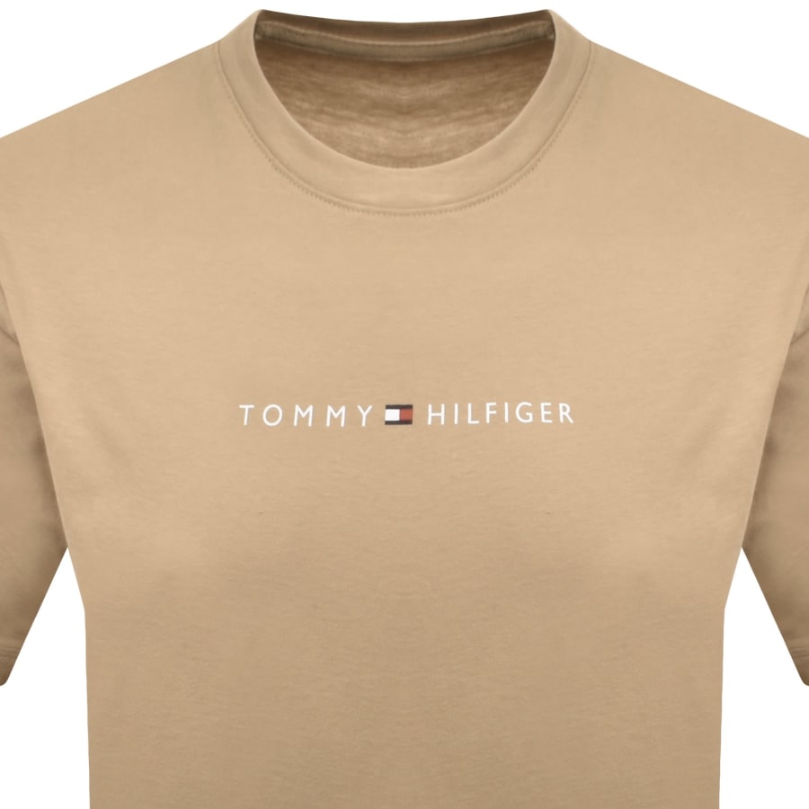 Image number 2 for Tommy Hilfiger Logo T Shirt Beige