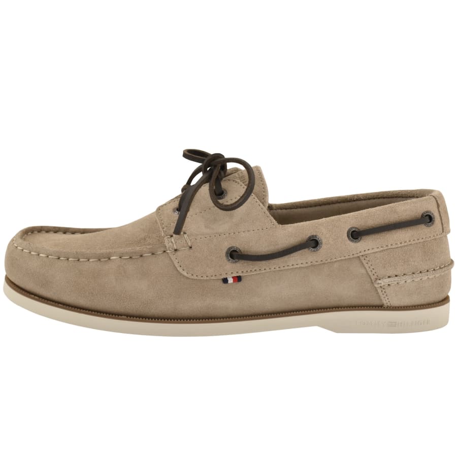 Image number 1 for Tommy Hilfiger Core Suede Boat Shoes Grey