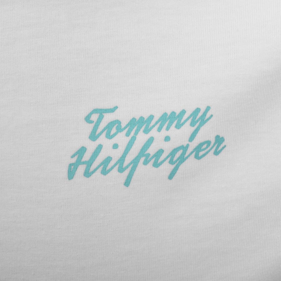 Image number 3 for Tommy Hilfiger Palm Photo Logo T Shirt White