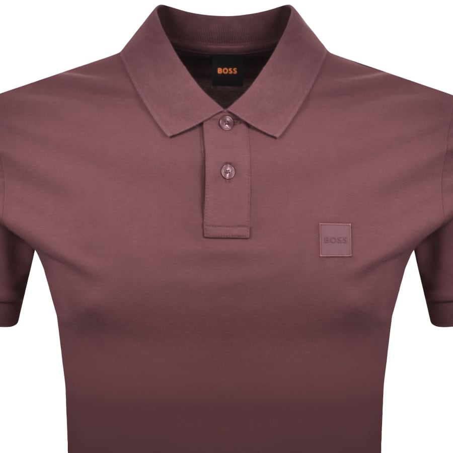 Image number 2 for BOSS Passenger Polo T Shirt Burgundy