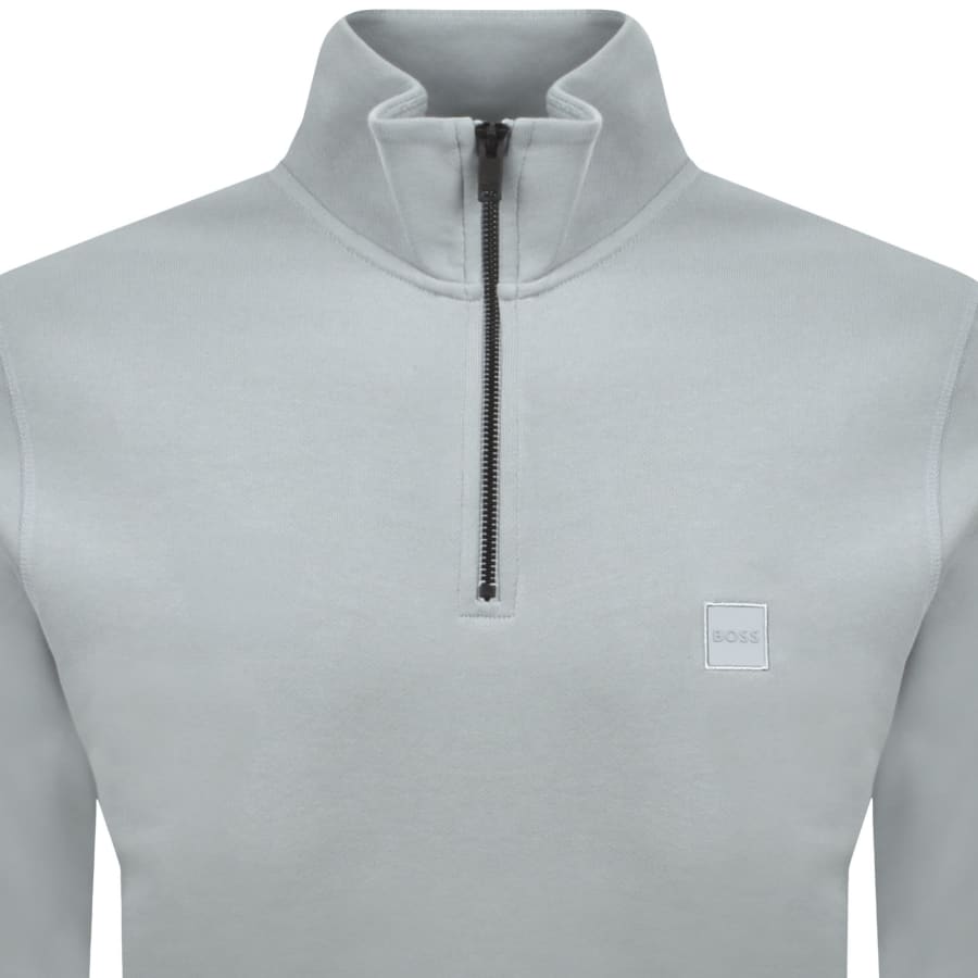 Image number 2 for BOSS Zetrust Quarter Zip Sweatshirt Blue