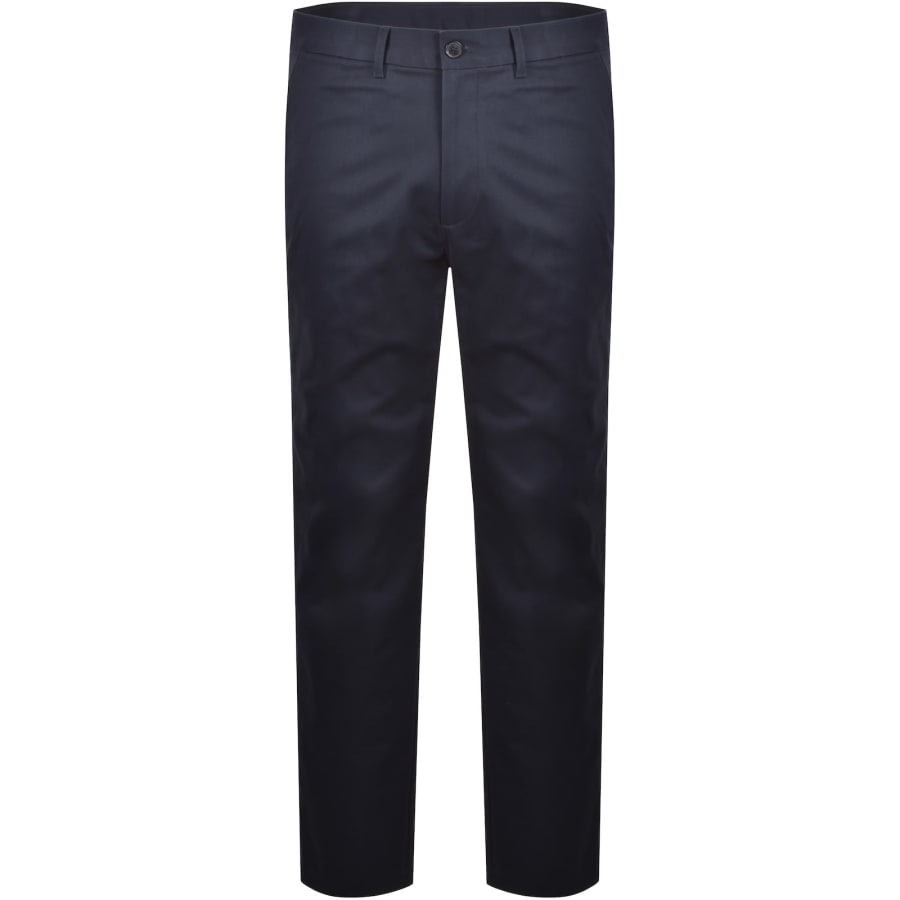 Image number 1 for Calvin Klein Slim Sateen Chino Trousers Navy
