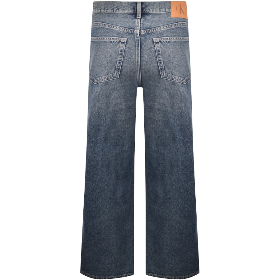 Image number 3 for Calvin Klein Jeans Straight Fit Jeans Light Blue