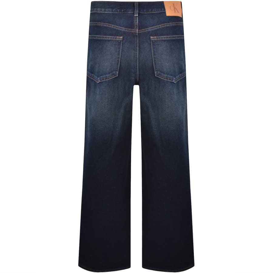 Image number 3 for Calvin Klein Jeans Straight Fit Jeans Dark Blue