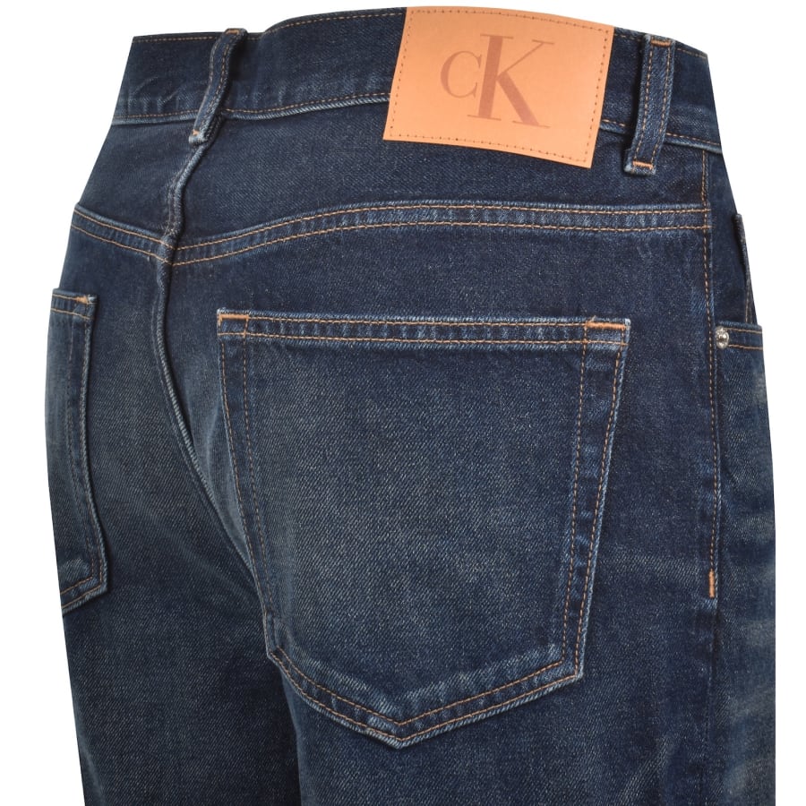 Image number 4 for Calvin Klein Jeans Straight Fit Jeans Dark Blue