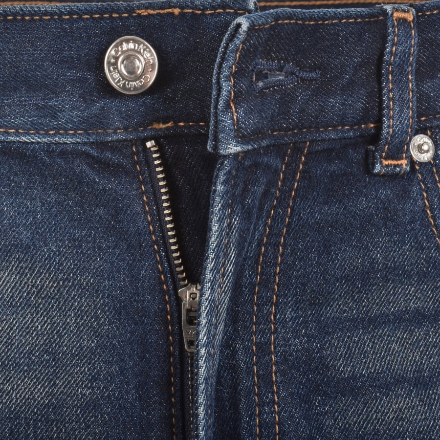 Image number 5 for Calvin Klein Jeans Straight Fit Jeans Dark Blue