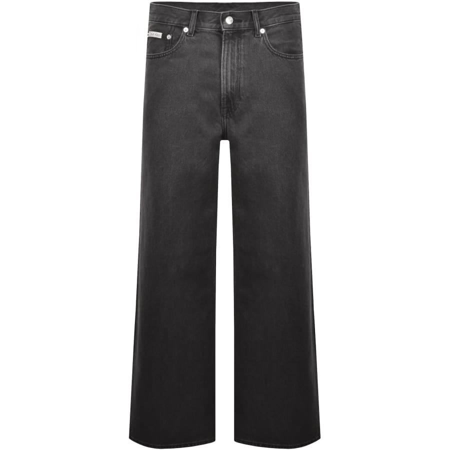 Image number 2 for Calvin Klein Jeans Straight Fit Jeans Black