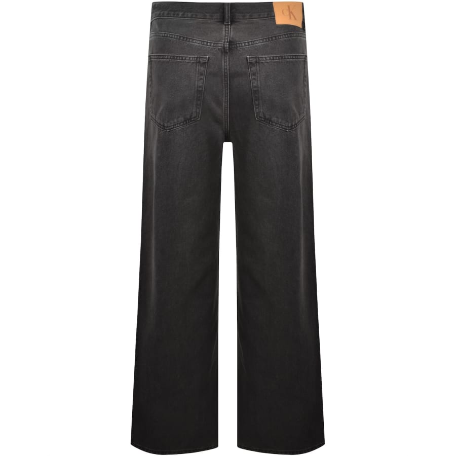 Image number 3 for Calvin Klein Jeans Straight Fit Jeans Black