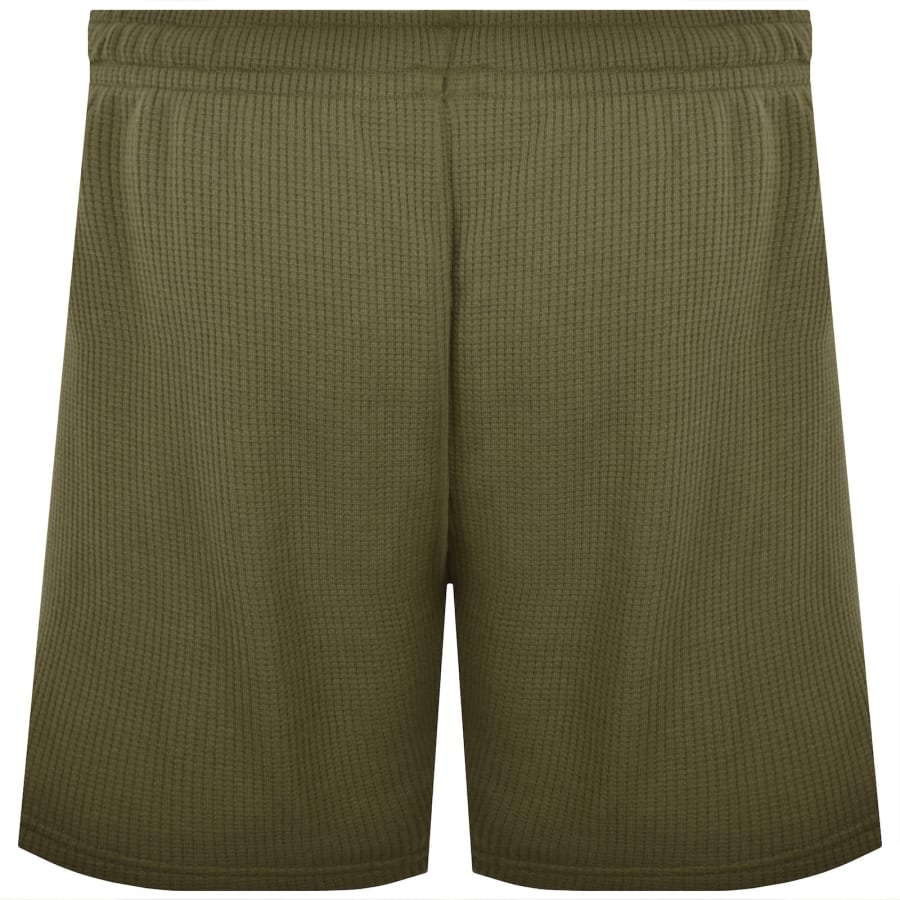 Image number 3 for Calvin Klein Waffle Shorts Olive Night Green
