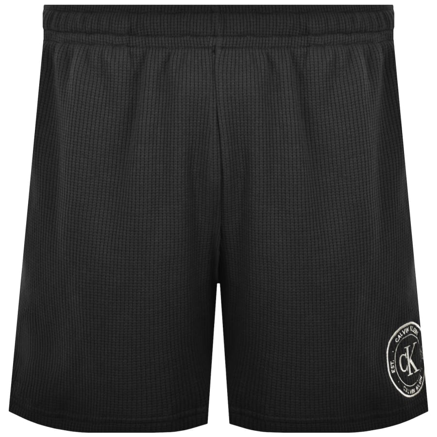 Image number 2 for Calvin Klein Waffle Shorts Black