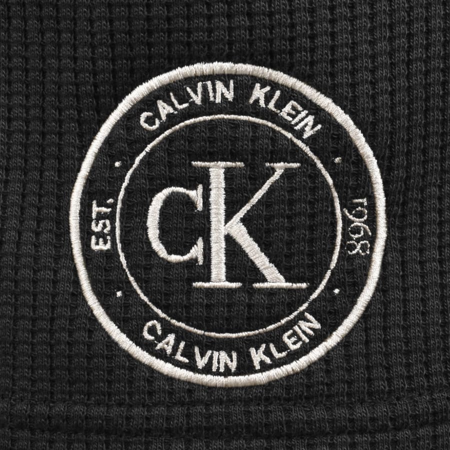 Image number 4 for Calvin Klein Waffle Shorts Black