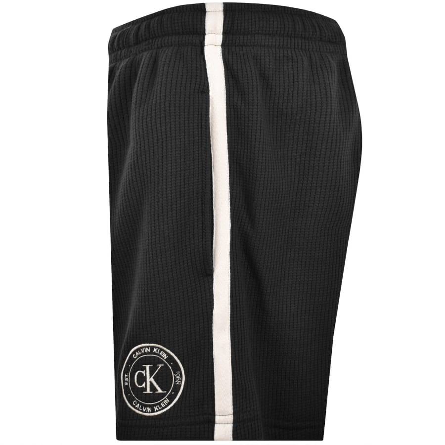 Image number 5 for Calvin Klein Waffle Shorts Black