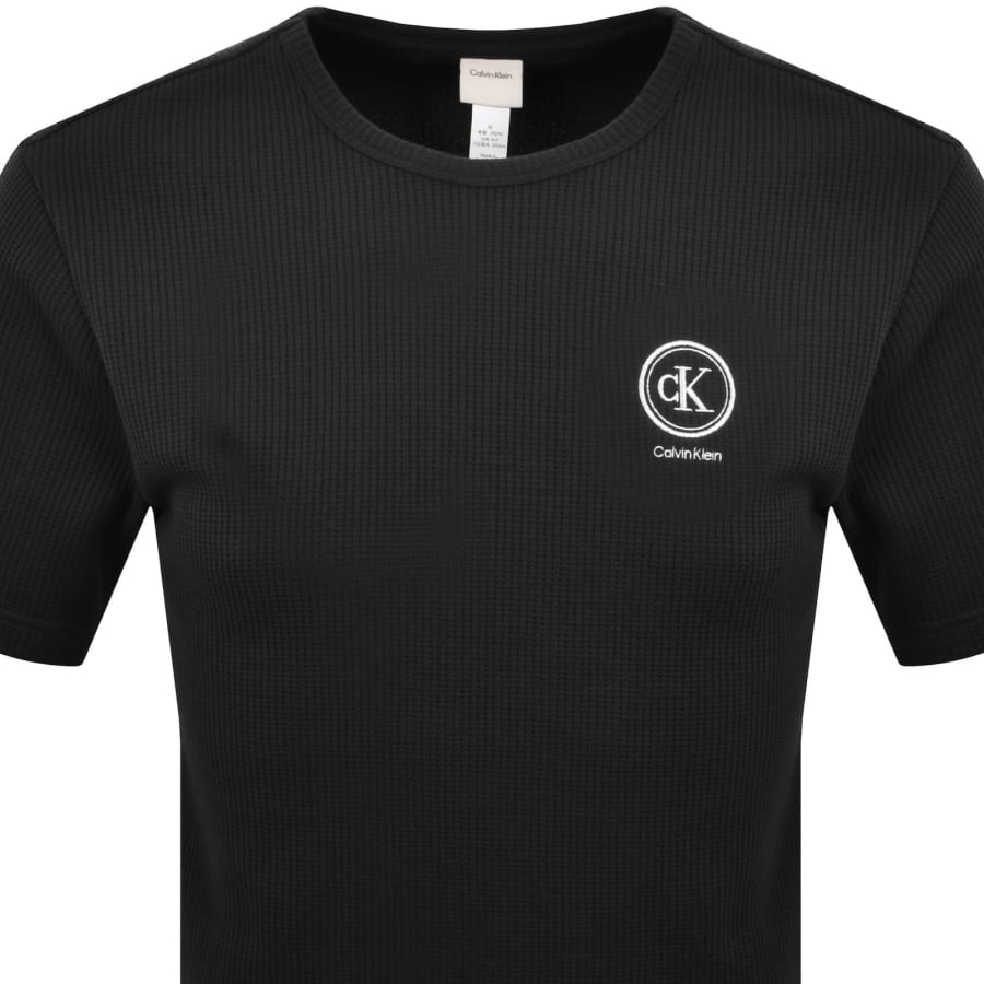 Image number 2 for Calvin Klein Waffle Short Sleeve T Shirt Black