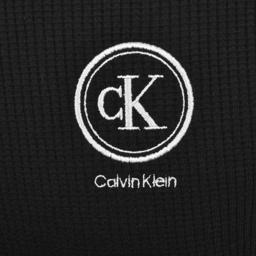 Image number 3 for Calvin Klein Waffle Short Sleeve T Shirt Black