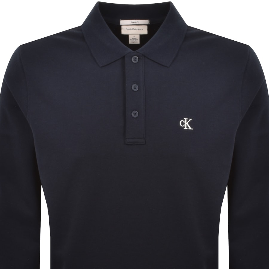 Image number 2 for Calvin Klein Jeans Polo Sweatshirt Navy