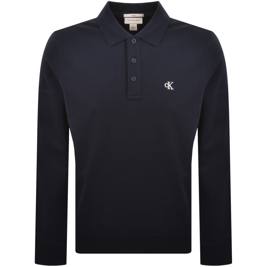 Image number 1 for Calvin Klein Jeans Polo Sweatshirt Navy