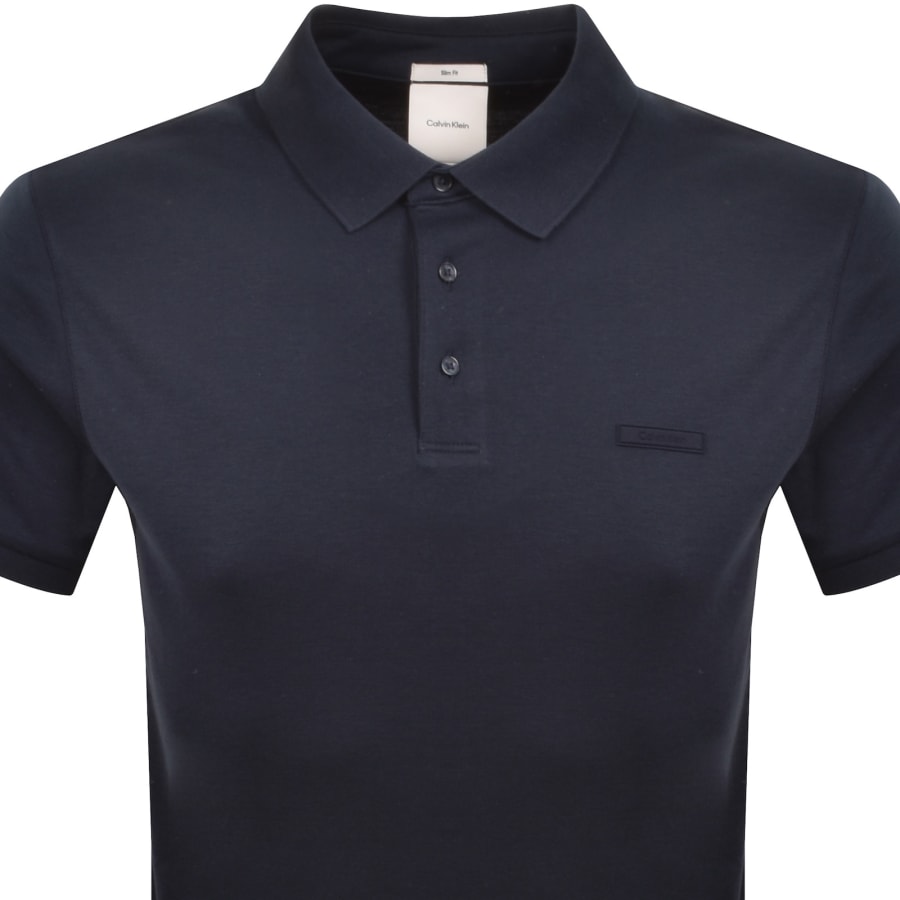 Image number 2 for Calvin Klein Supima Cotton Polo Navy