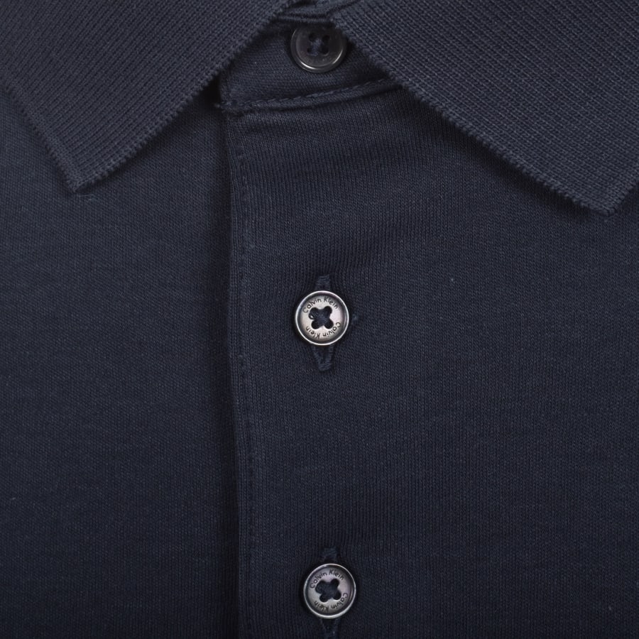 Image number 4 for Calvin Klein Supima Cotton Polo Navy