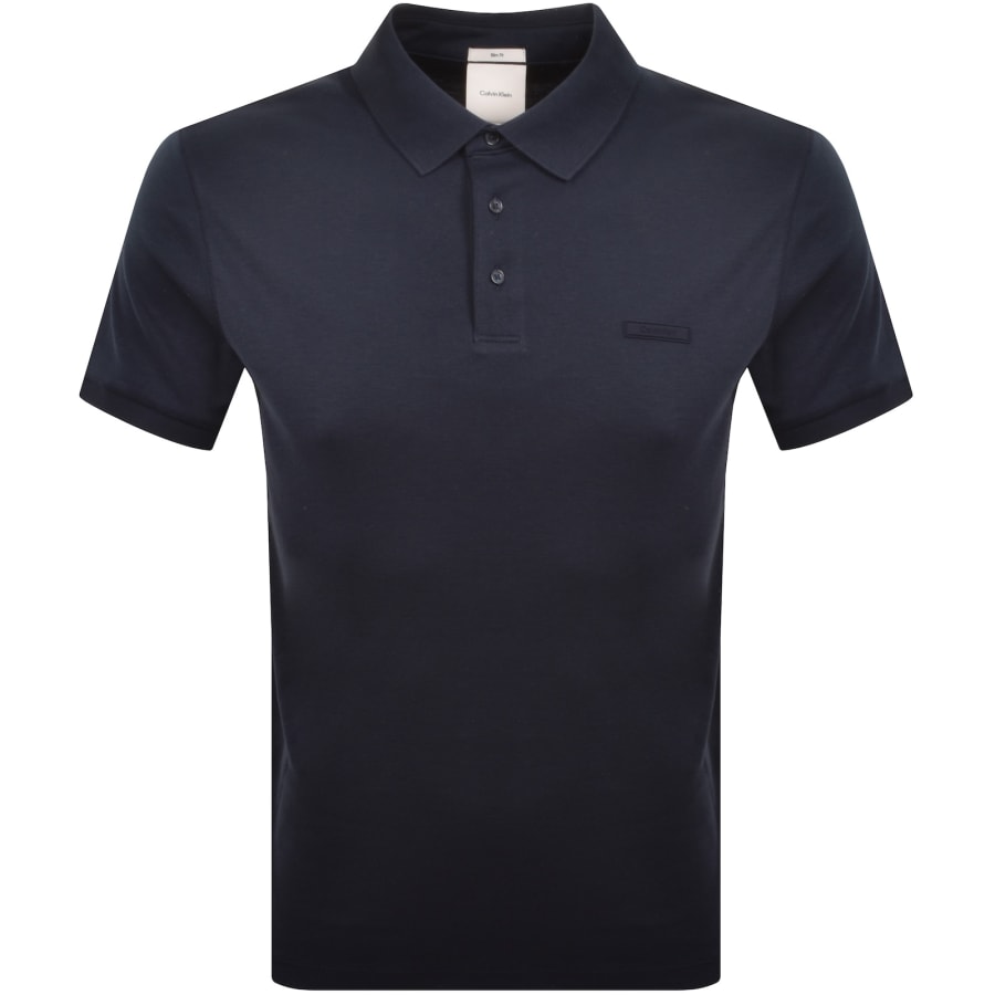Image number 1 for Calvin Klein Supima Cotton Polo Navy