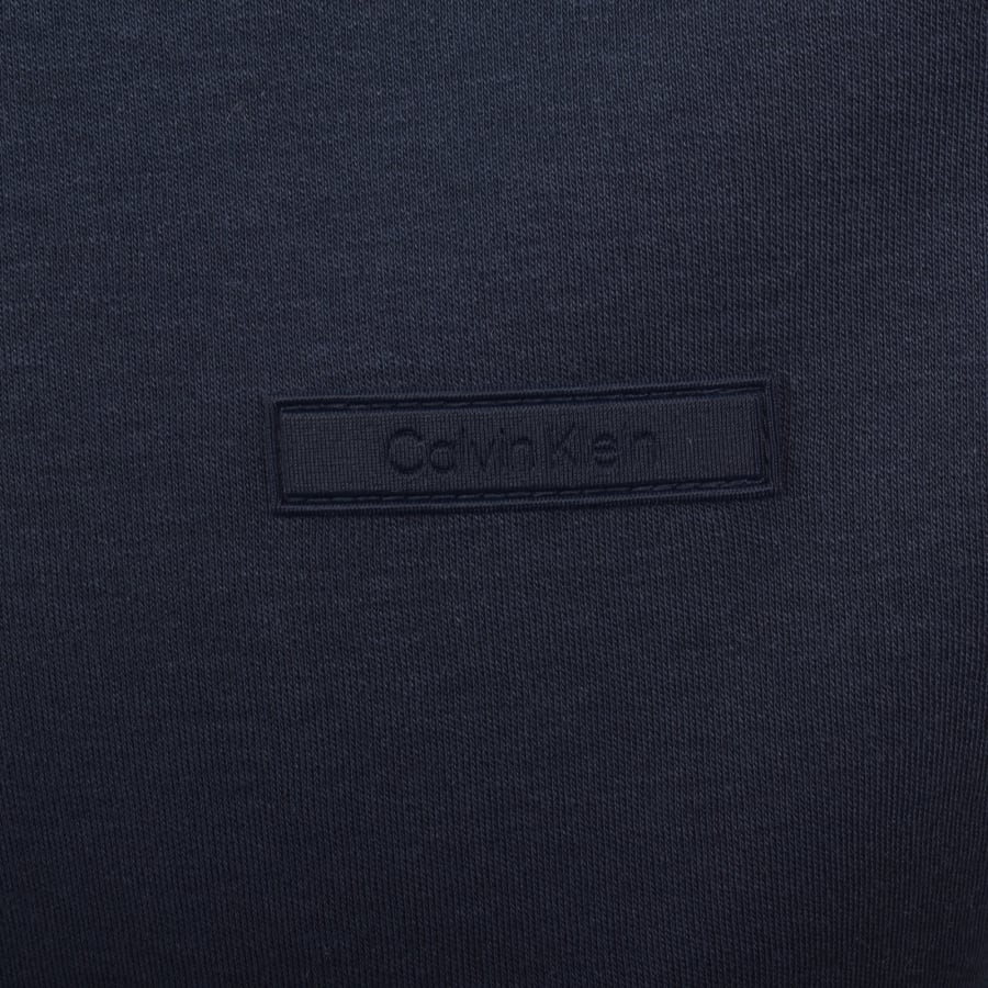 Image number 3 for Calvin Klein Supima Tipped Zip Polo Navy