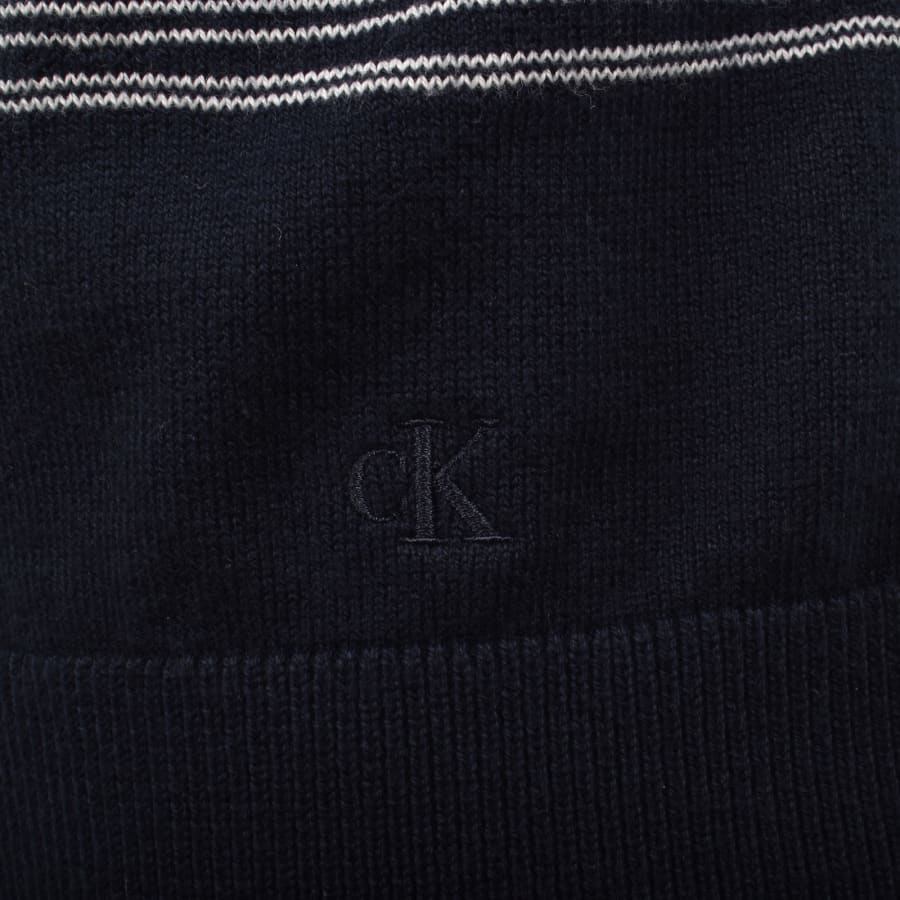 Image number 3 for Calvin Klein Space Stripe Jumper Navy