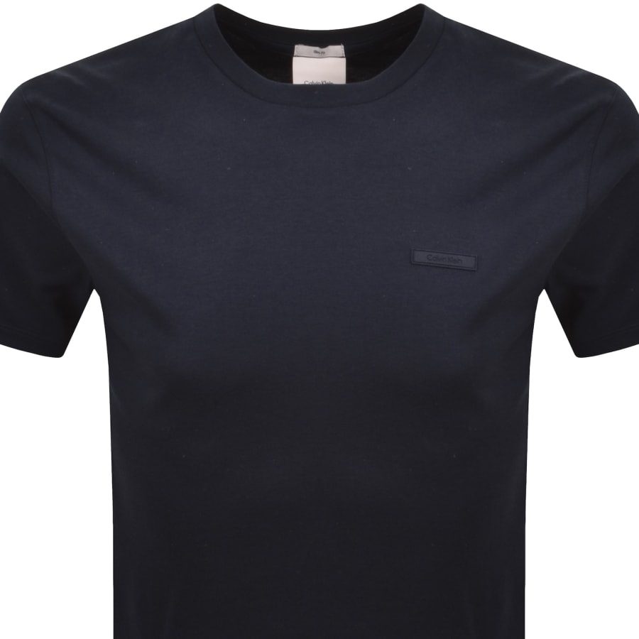 Image number 2 for Calvin Klein Slim Fit Supima T Shirt Navy